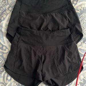 Lot of 2 lululemon speed up high rise shorts